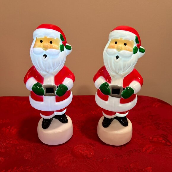 Vintage Santa Claus Lot of 2 Light Up Santa Christmas Decorations - Picture 1 of 4